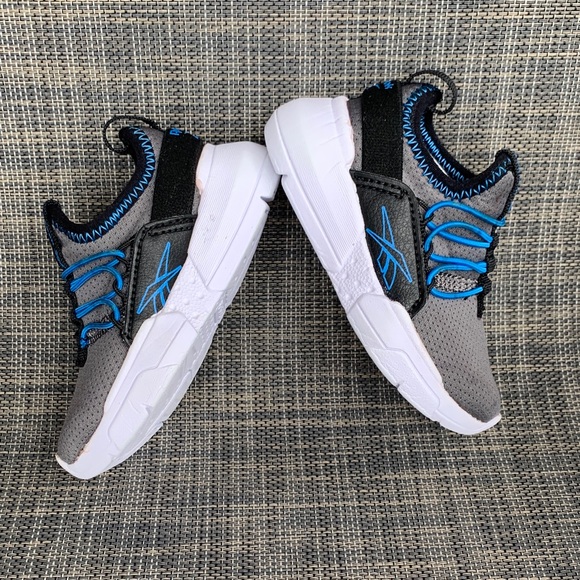 Reebok Kids Slip On Sneakers in Gray and Blue Infant Shoes size 5 - Picture 8 of 11